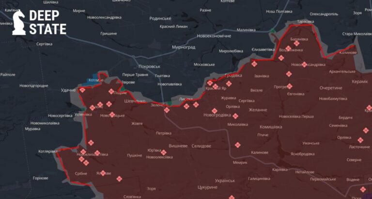 DeepState назвали надскладні ділянки на Покровському напрямку