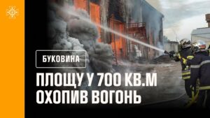 На Буковині рятувальники ліквідували масштабну пожежу на підприємстві