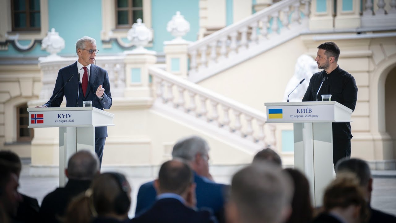 Спілкування Володимира Зеленського та Йонаса Гара Стере з журналістами