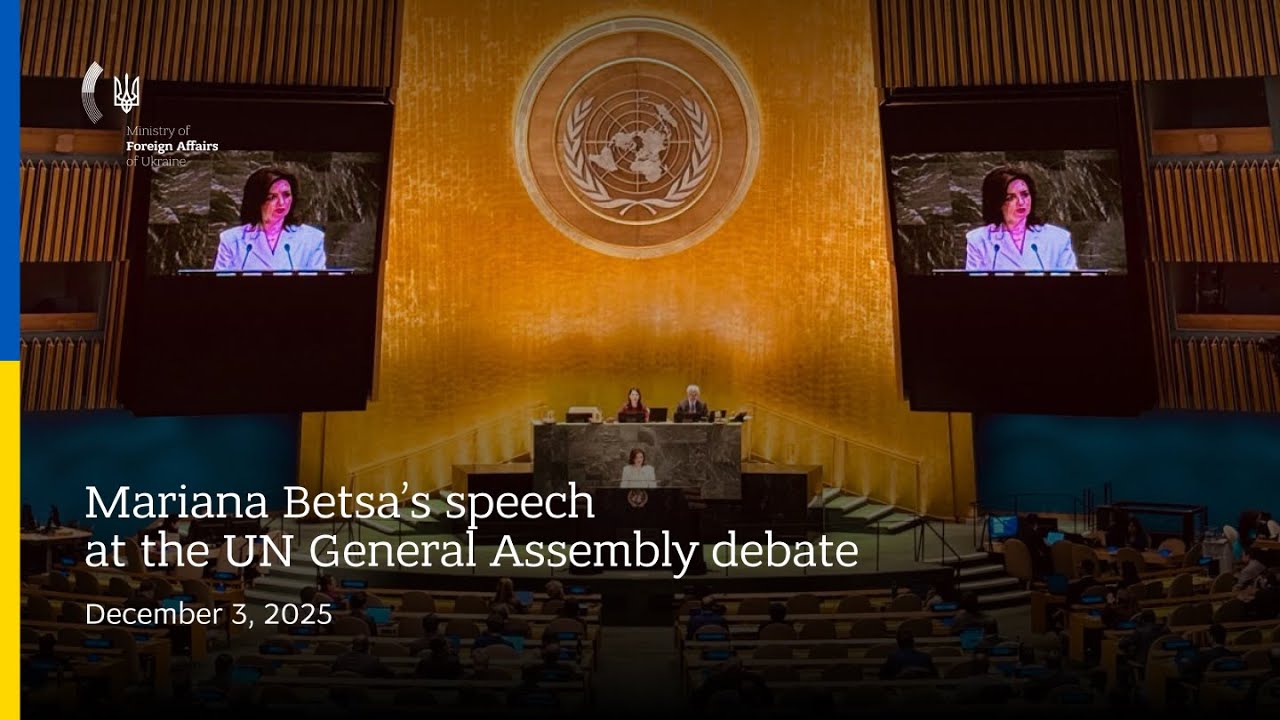 Mariana Betsa’s speech at the UN General Assembly debate