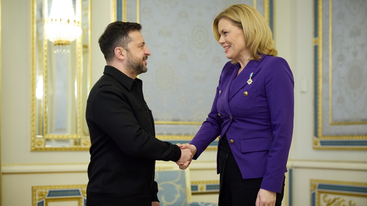 Спілкування Володимира Зеленського та Президентки Бундестагу Німеччини Юлії Кльокнер з медіа